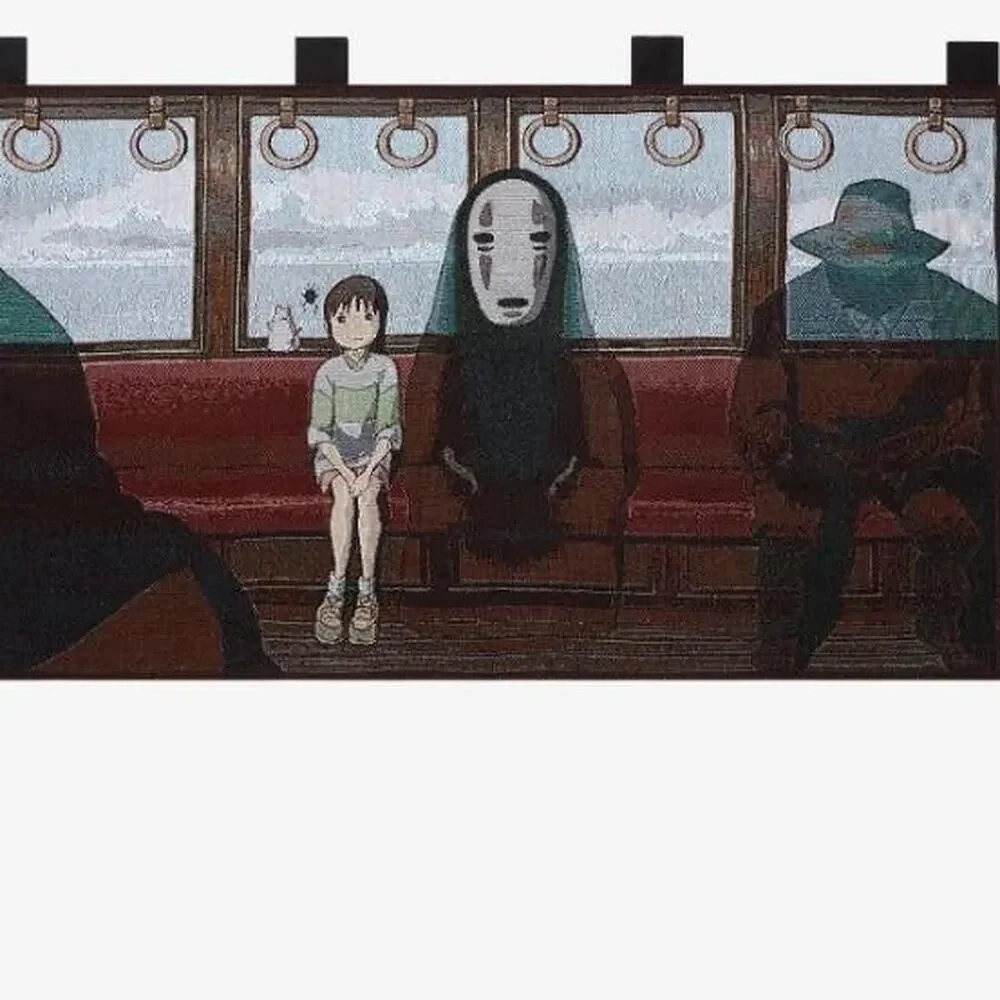 Studio Ghibli Spirited Away Woven Wall Tapestry Train Scene